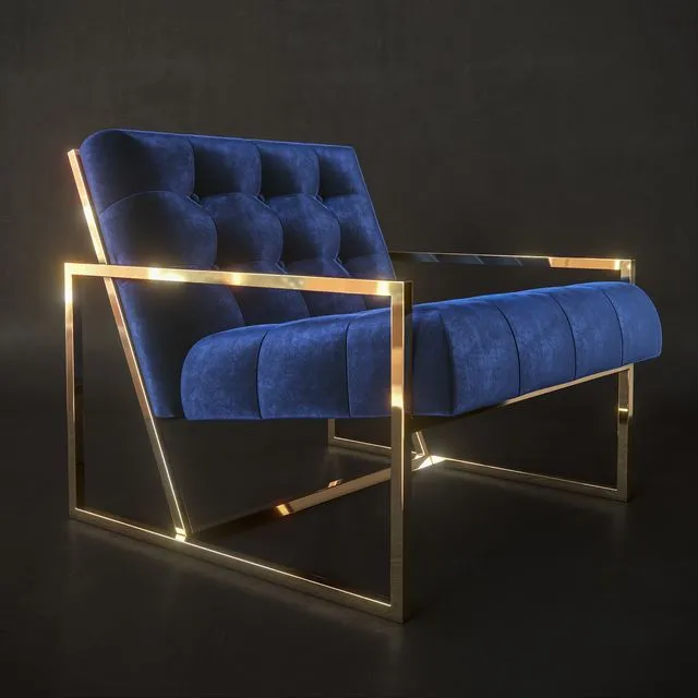 Jonathan Adler Goldfinger armchair 3D Model