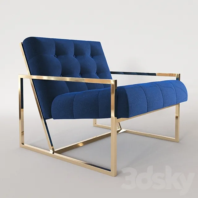 Jonathan Adler Goldfinger armchair 3D Model