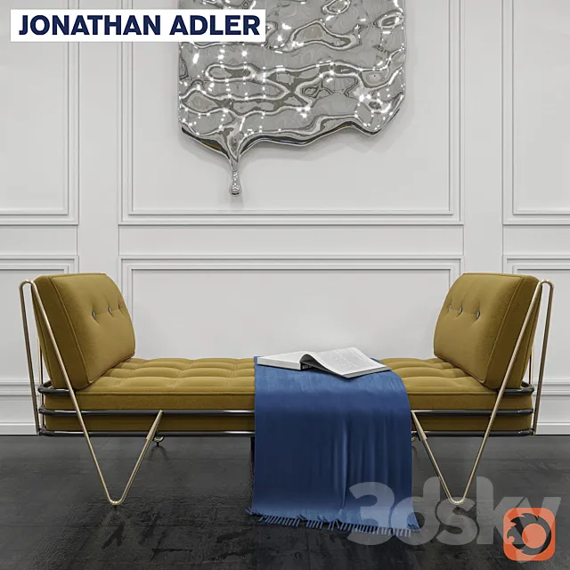 Jonathan Adler Maxime Daybed 3DModel Jonathan Adler Maxime Daybed 3DModel