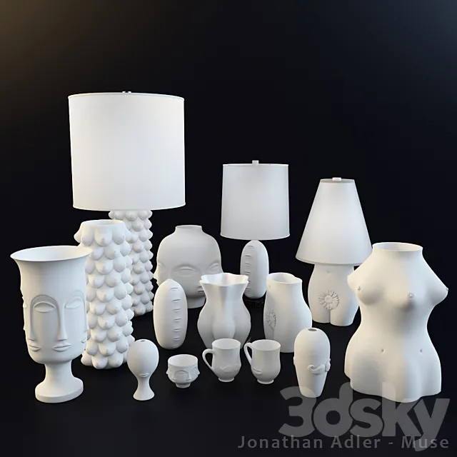 Jonathan Adler-Muse collection 3D Model Jonathan Adler-Muse collection 3D Model