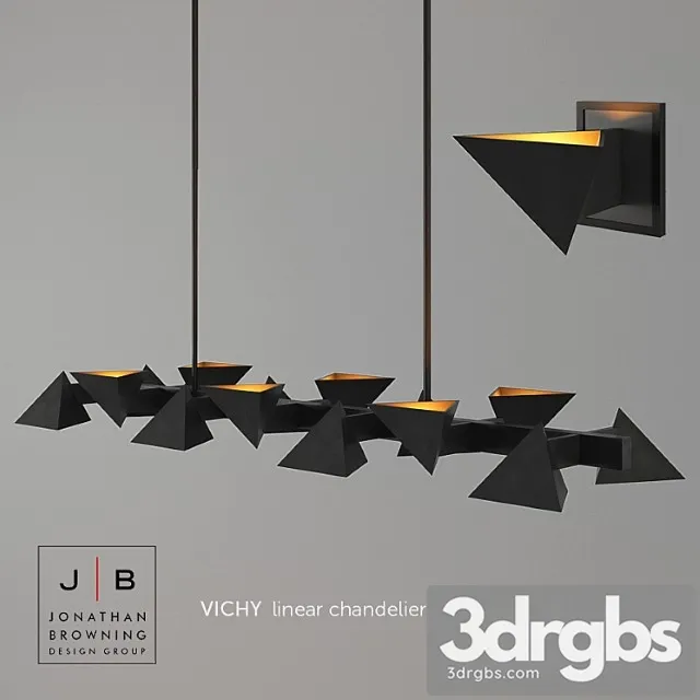 Jonathan browning vichy chandelier & sconce 3D Model Download