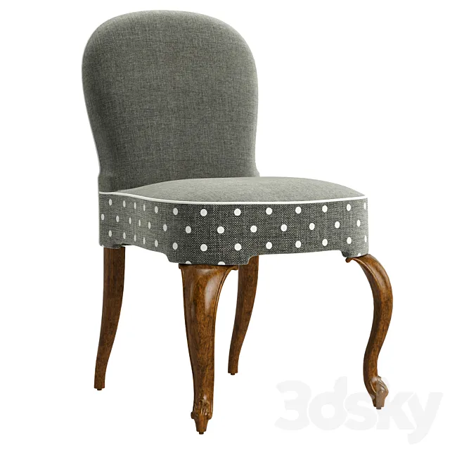 Jonathan Charles Gunby Gray Fruitwood Dining Side Chair 3D Model