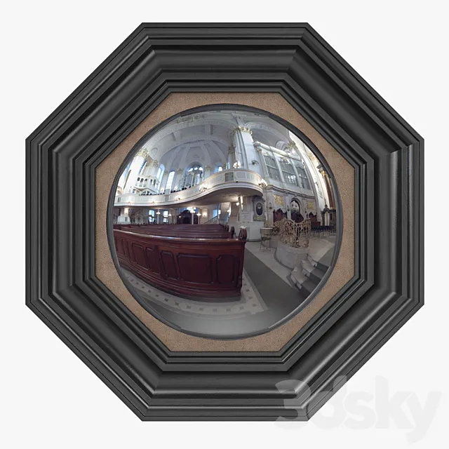Jonathan Sainsbury – Octagonal convex mirror 3DModel