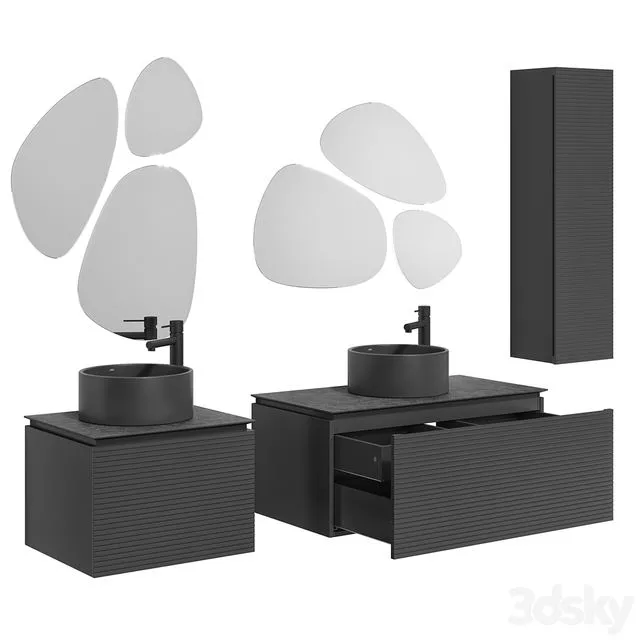 Jorno Stone 60 80 100 120 anthracite 3D Model Jorno Stone 60 80 100 120 anthracite 3D Model