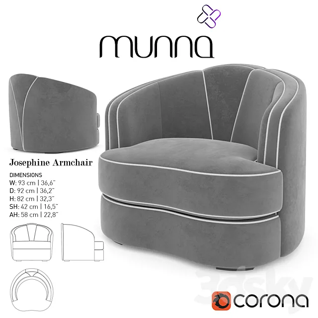 Josephine Armchair 3DModel