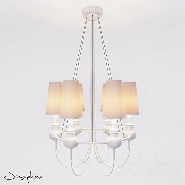 Josephine Queen 6 White 3D Model Josephine Queen 6 White 3D Model