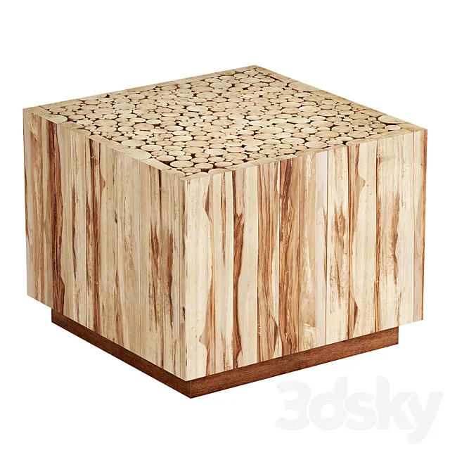 Joss And Main Hakon Solid Wood Coffee Table 3DModel