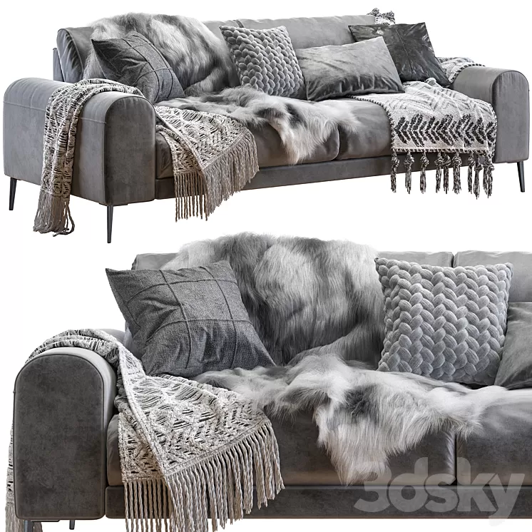 Joy sofa 228 cm 3D Model Free Download