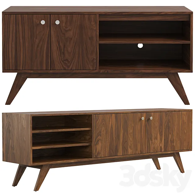 Joybird Auden Media Consoles 3D Model Joybird Auden Media Consoles 3D Model