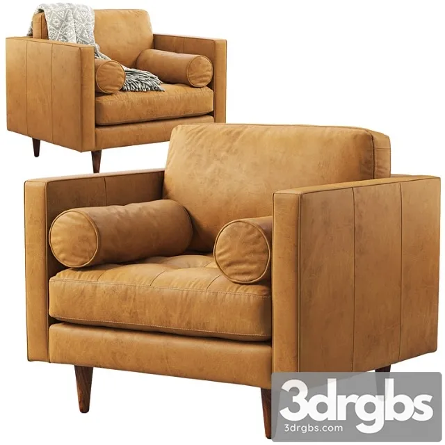 Joybird briar leather chair