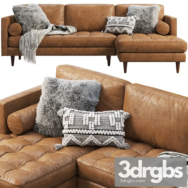 Joybird briar leather sectional sofa Joybird briar leather sectional sofa