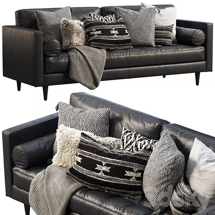 Joybird leather online sofa