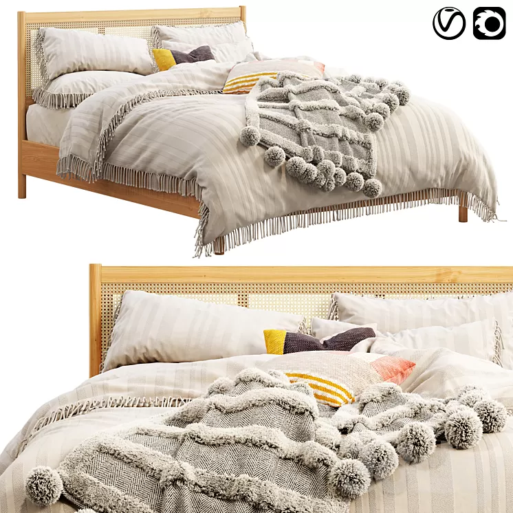 Joybird cleo bed 3D Model Free Download