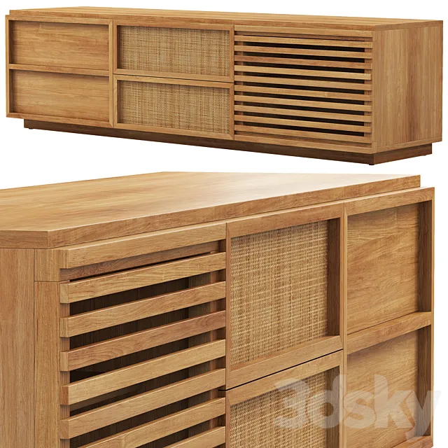 Joybird Lois Media Console 3DModel Joybird Lois Media Console 3DModel
