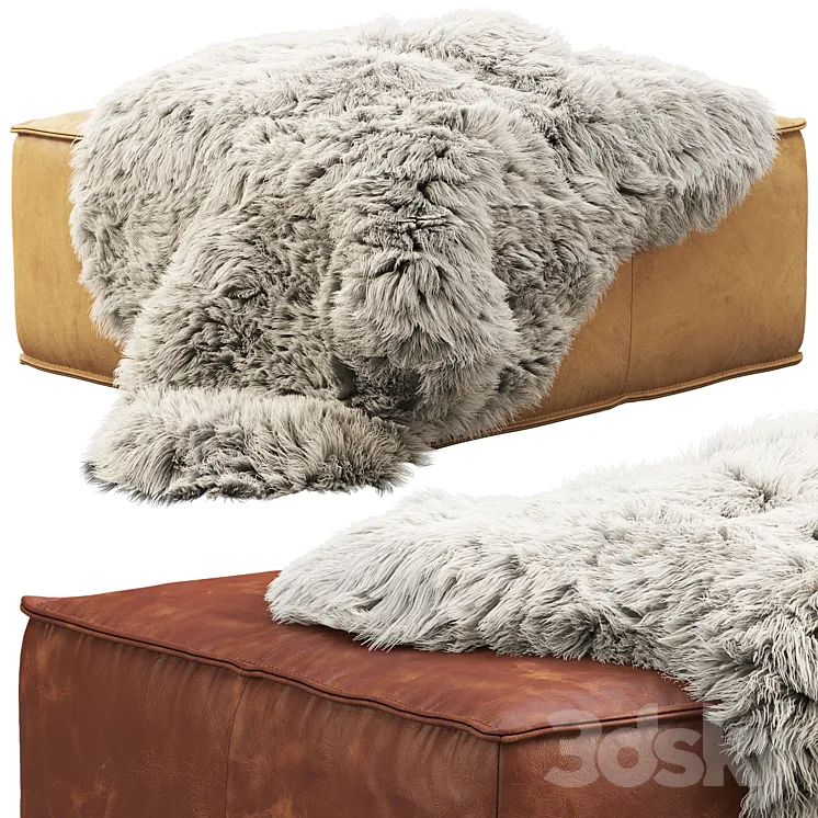 Joybird Lyle Leather Ottoman 3D Model Free Download