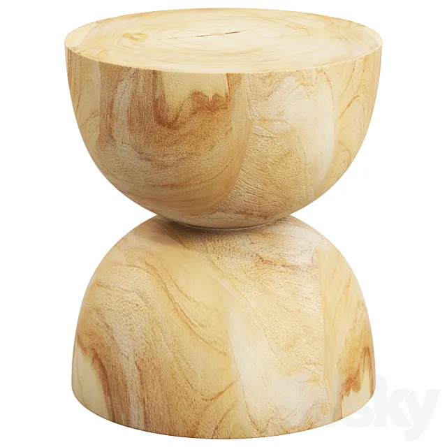 Joybird Matador Teak Stool 3D Model