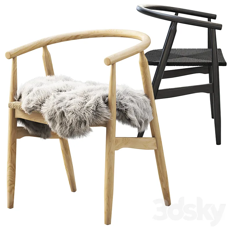 Joybird Rayne Dining Chair 2 options 3D Model Free Download