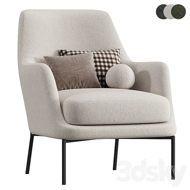 JOYCE Armchair By Flexform 3D Model JOYCE Armchair By Flexform 3D Model