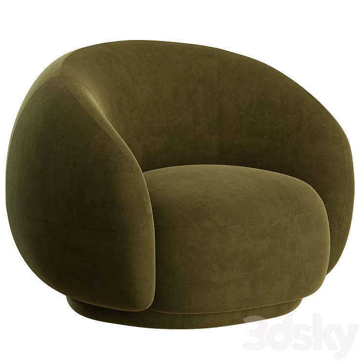 Julep armchair by tacchini 3D Model Julep armchair by tacchini 3D Model
