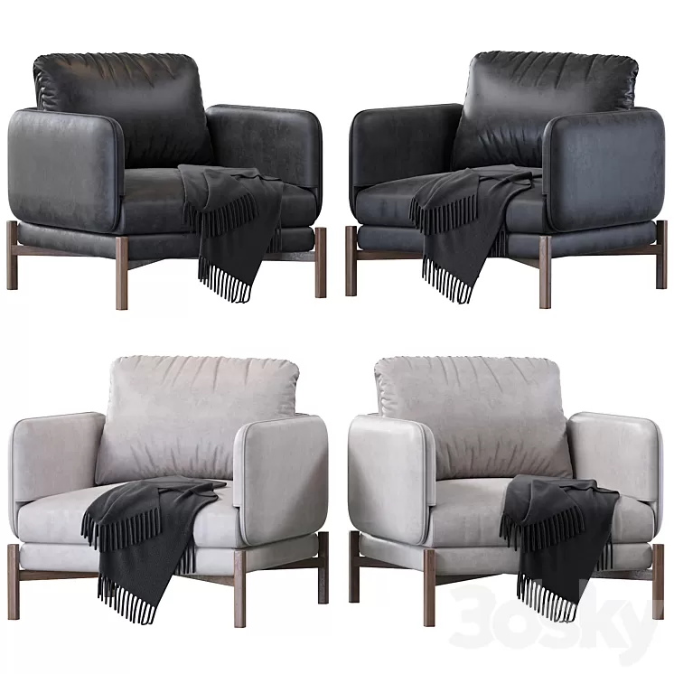 JULES (armchair) 3D Model JULES (armchair) 3D Model