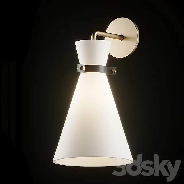 Julia 1-Light Aged Brass by Mitzi 3D Model