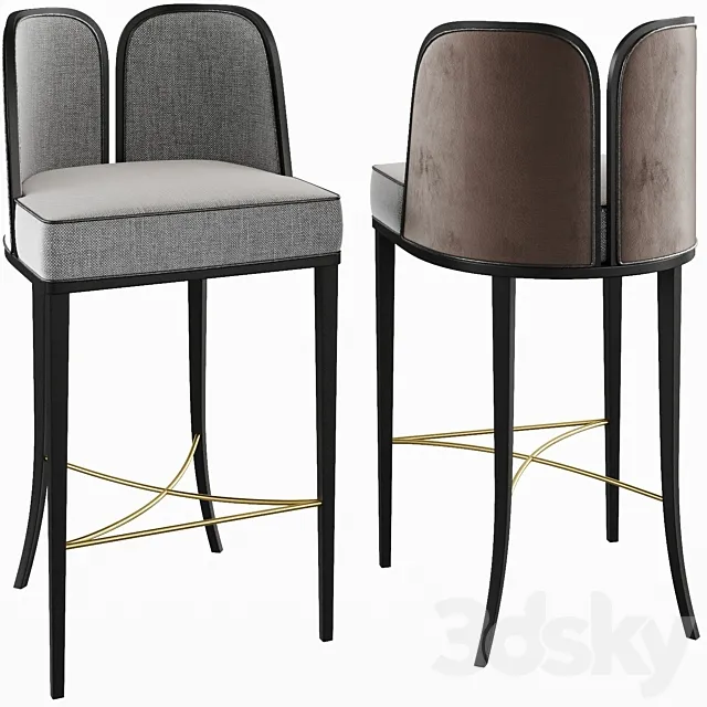 Juliettes Interiors Art Deco Inspired Luxury Designer Upholstered Bar Stool JME029 3D Model Juliettes Interiors Art Deco Inspired Luxury Designer Upholstered Bar Stool JME029 3D Model