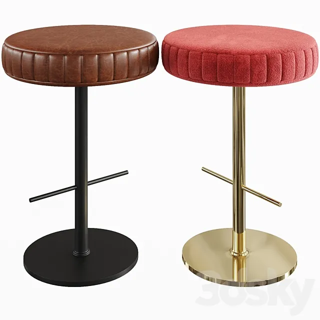 Juliettes Interiors Contemporary Italian Designer Leather Bar Stool JDA075 3DModel Juliettes Interiors Contemporary Italian Designer Leather Bar Stool JDA075 3DModel