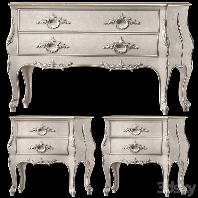 juliettesinteriors nightstand and dresser art JX0108 3D Model juliettesinteriors nightstand and dresser art JX0108 3D Model