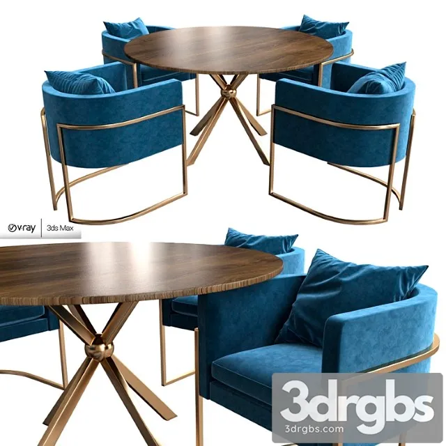 Julius side chair 2 3D Model Download