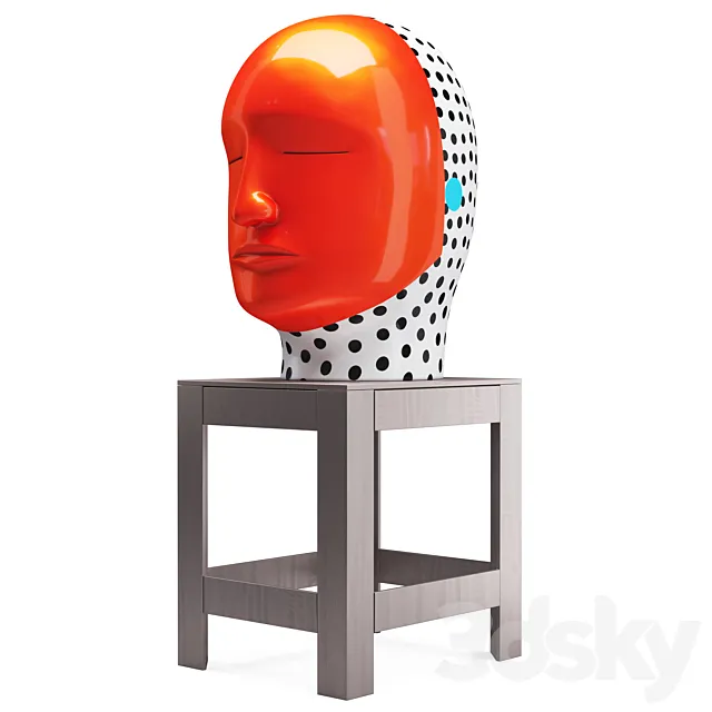 Jun Kaneko Head Sculpture 3DModel Jun Kaneko Head Sculpture 3DModel