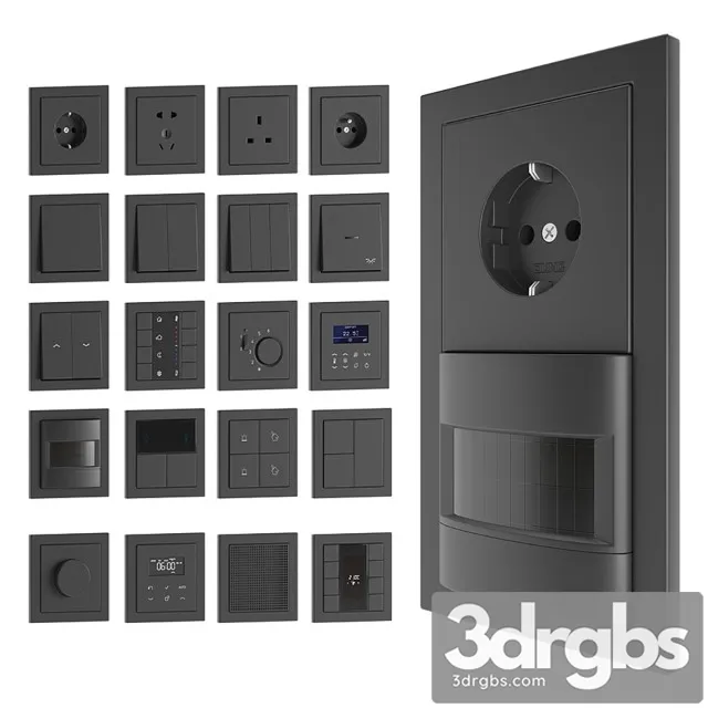 Jung LS Flat Design Set 2 3D Model Download