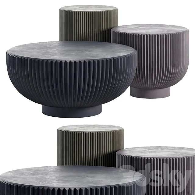 Juno coffee tables by Baxter 3D Model Juno coffee tables by Baxter 3D Model