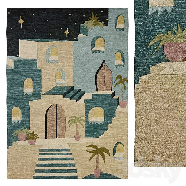 Justina Blakeney X Loloi Villagio Rug 3D Model