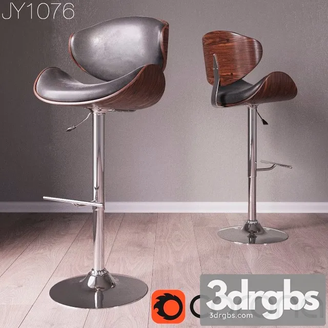 JY1076 Barstool Walnut Black 3D Model Download JY1076 Barstool Walnut Black 3D Model Download