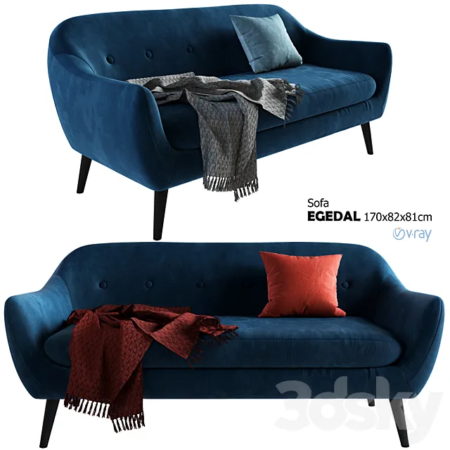 Jysk _ Sofa Egedal 3D Model Jysk _ Sofa Egedal 3D Model