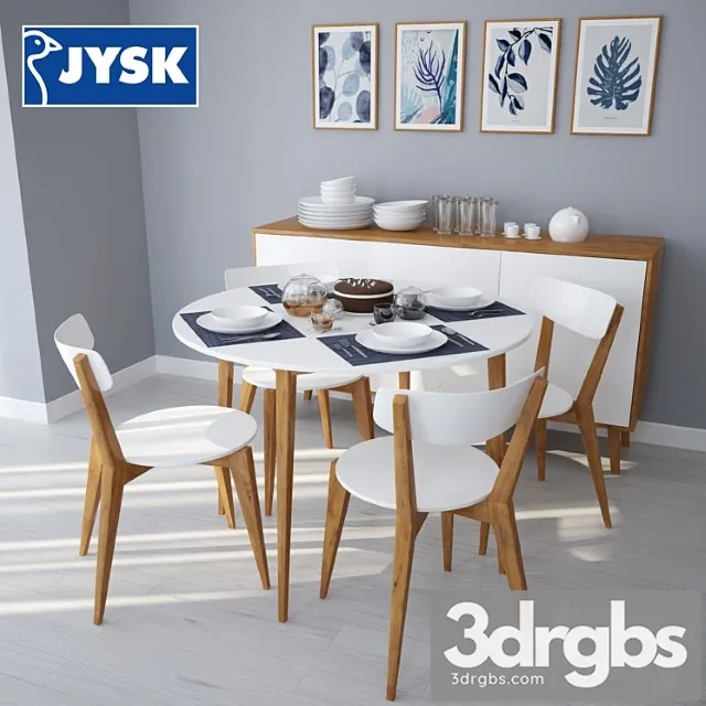 Jysk dinner set one 2 3D Model Download