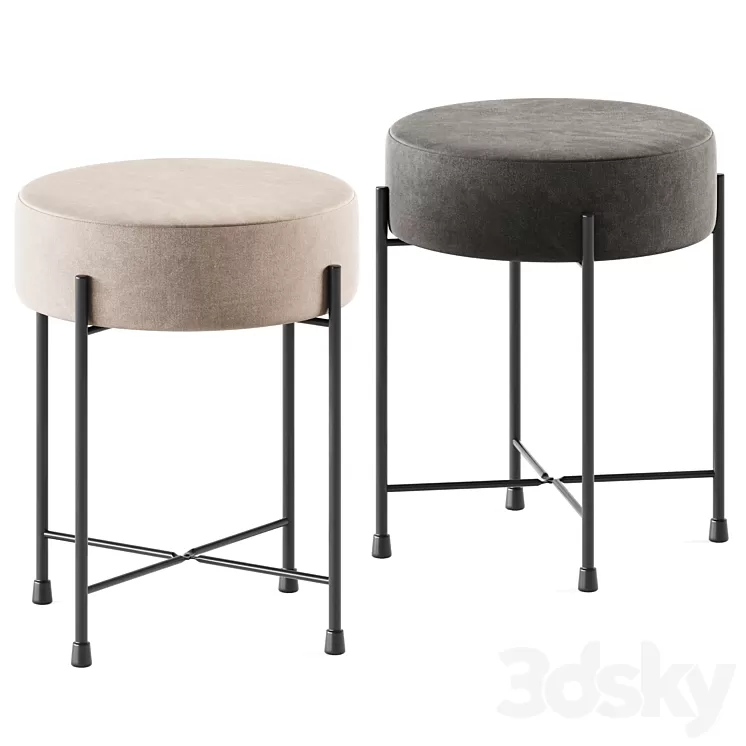 JYSK Stool Padborg \/ Pouf 3D Model Free Download