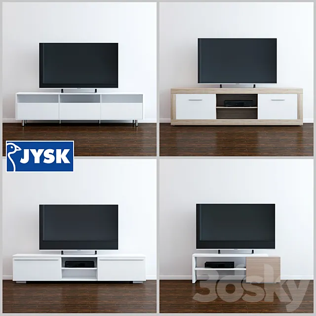 JYSK TV tables set 4 3D Model