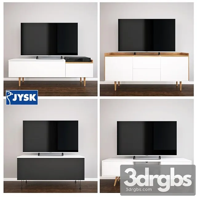 Jysk tv tables set one 2 3D Model Download