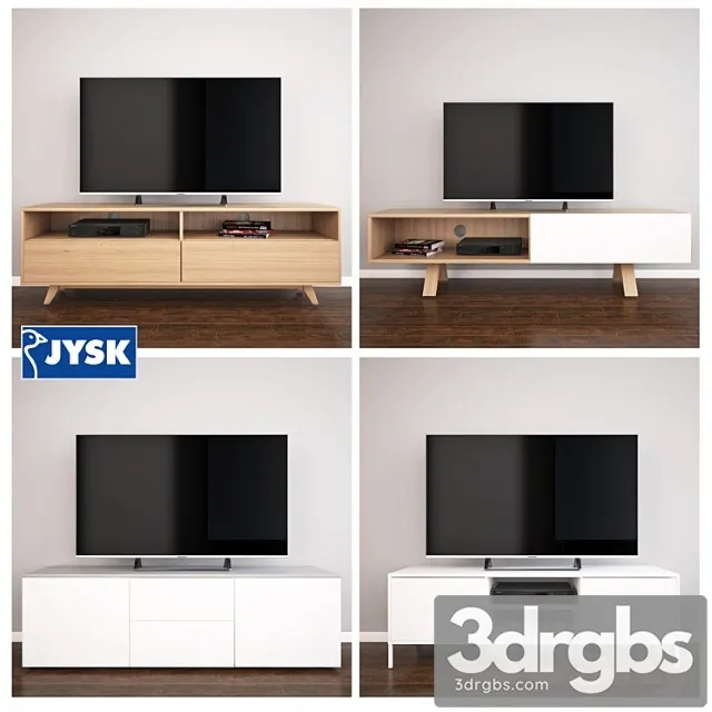 Jysk tv tables set two 2 3D Model Download