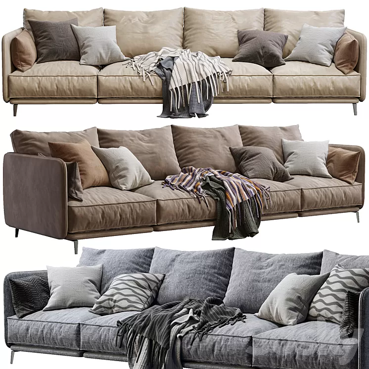 K2 By Arflex (3 color version) 3D Model K2 By Arflex (3 color version) 3D Model