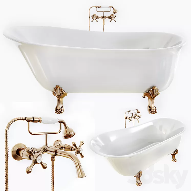 Kado era freestanding bath 3D Model
