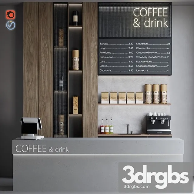 Kafe Kofeinia Coffeeshop 1 Coffee And Drink 3D Model Download
