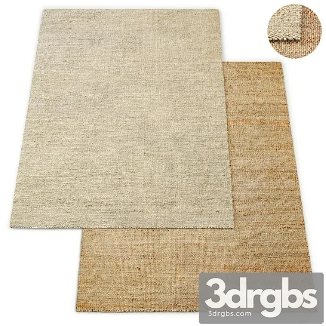 Kai handwoven jute rug rh 3 3D Model Download