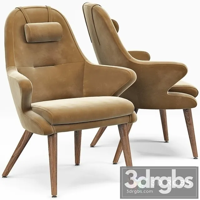 Kaia Lounge Armchair 3D Model Download