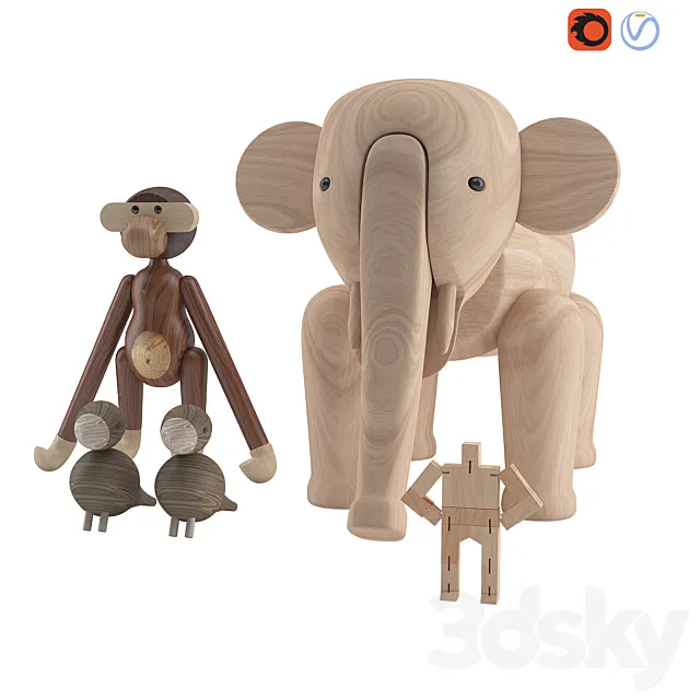 Kaj Bojesen woodtoys 3D Model