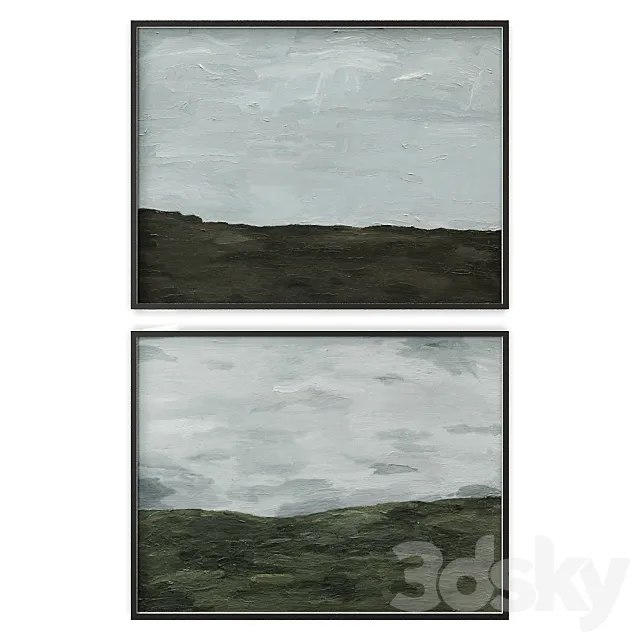 Kali Sanders Landscape RH frames 3D Model Kali Sanders Landscape RH frames 3D Model