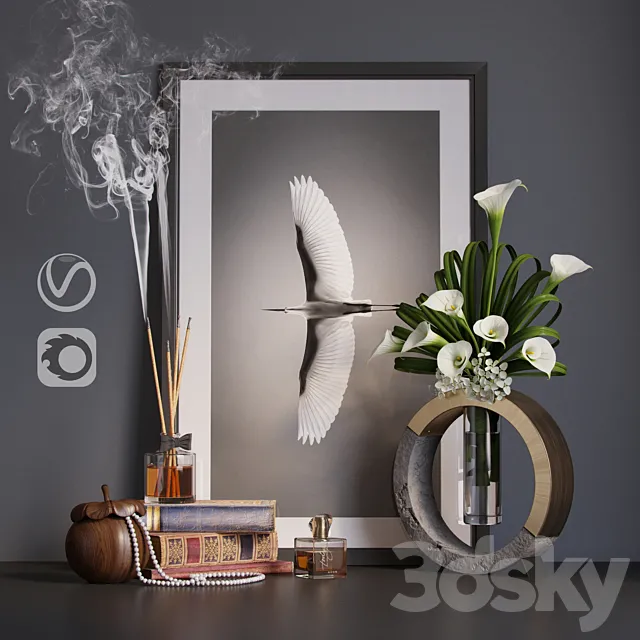 Kalla decorative set 3DModel