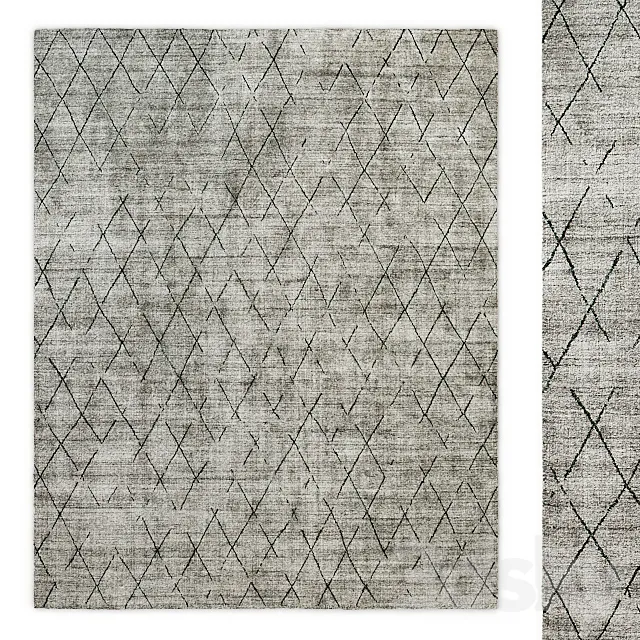 Kamal Handwoven Rug RH 3D Model Kamal Handwoven Rug RH 3D Model