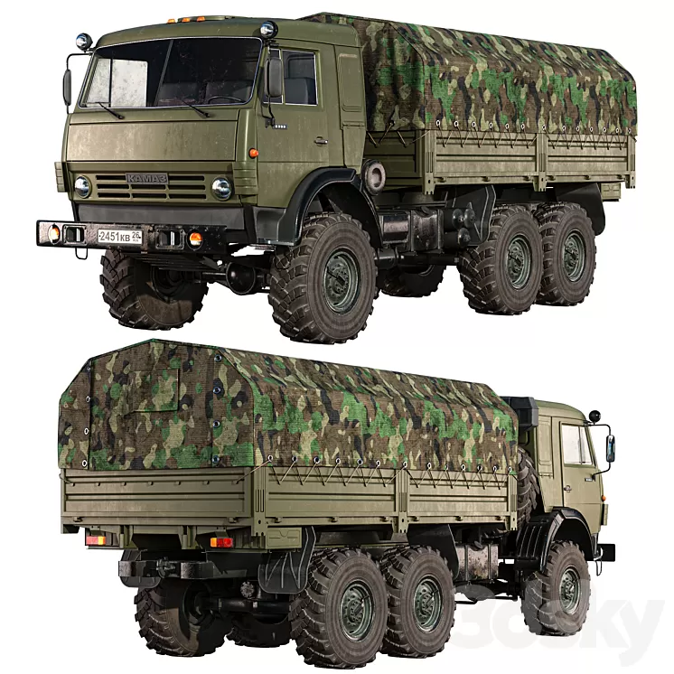 Kamaz 5350 3D Model
